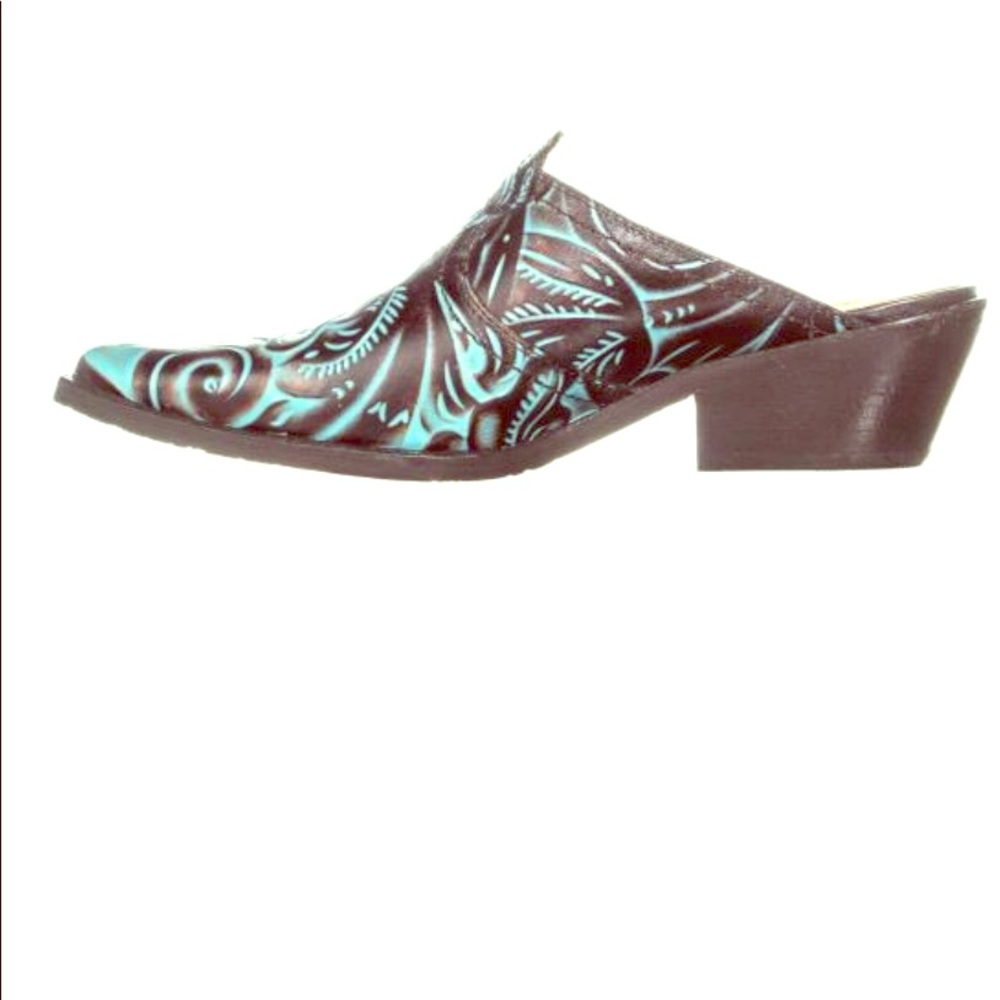 Patricia Nash Battista Slip-On Mules, Turquoise